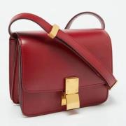 Pre-owned Leather celine-bags Celine Vintage , Red , Dames