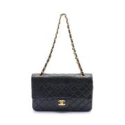 Pre-owned Leather chanel-bags Chanel Vintage , Black , Dames