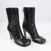 Pre-owned Leather boots Bottega Veneta Vintage , Black , Dames