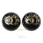 Pre-owned Fabric earrings Chanel Vintage , Black , Dames