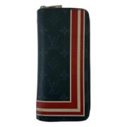 Pre-owned Leather wallets Louis Vuitton Vintage , Blue , Heren