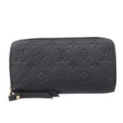 Pre-owned Leather wallets Louis Vuitton Vintage , Black , Dames