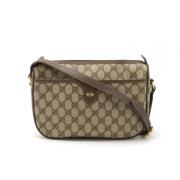 Pre-owned Leather shoulder-bags Gucci Vintage , Beige , Dames