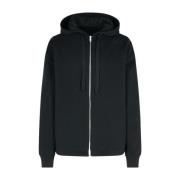 Zwarte Zip-Up Hoodie Sweatshirt Jil Sander , Black , Heren