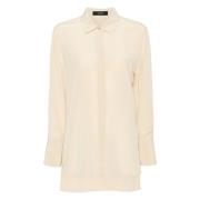 Zijden Beige Blouse met Lange Mouwen Joseph , Beige , Dames