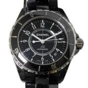 Pre-owned Stainless Steel watches Chanel Vintage , Black , Heren