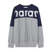 Grijze Sweater met Logoprint Isabel Marant , Gray , Heren