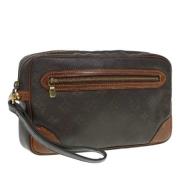 Pre-owned Canvas clutches Louis Vuitton Vintage , Brown , Dames