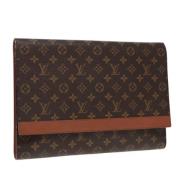 Pre-owned Canvas clutches Louis Vuitton Vintage , Brown , Dames