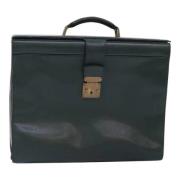 Pre-owned Leather briefcases Louis Vuitton Vintage , Green , Dames