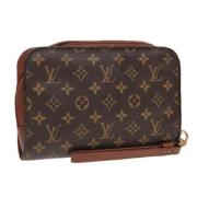 Pre-owned Canvas clutches Louis Vuitton Vintage , Brown , Dames