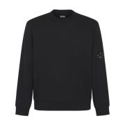 Zwart Diagonaal Verhoogd Fleece Ronde Hals C.p. Company , Black , Here...