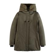 Gabardine Toggle Coat Fay , Green , Dames