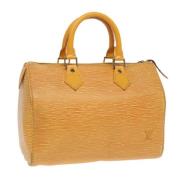 Pre-owned Leather handbags Louis Vuitton Vintage , Yellow , Dames