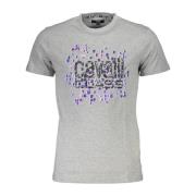 Korte Mouw Heren T-shirt Grijs Print Cavalli Class , Gray , Heren