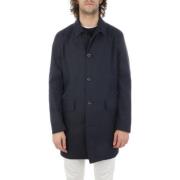 Blauwe Waterdichte Trenchcoat Aquascutum , Blue , Heren