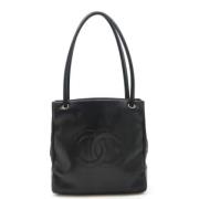 Pre-owned Leather shoulder-bags Chanel Vintage , Black , Dames