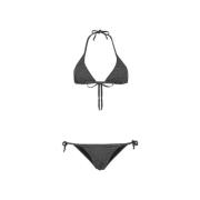 Bloemen geborduurde bikini set Lisa Marie Fernandez , Black , Dames