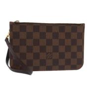 Pre-owned Canvas pouches Louis Vuitton Vintage , Brown , Dames