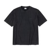 Stone Washed Logo Print Jersey T-shirt Closed , Black , Heren