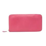 Pre-owned Leather wallets Hermès Vintage , Pink , Dames