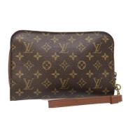 Pre-owned Canvas clutches Louis Vuitton Vintage , Brown , Dames