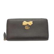 Pre-owned Leather wallets Gucci Vintage , Black , Dames