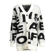 Dames Witte Cardigan met Contrastdetails Desigual , White , Dames