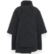 Gewatteerde Cape Jas add , Black , Dames