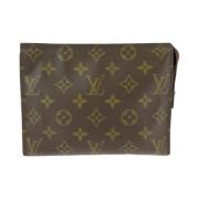 Pre-owned Canvas clutches Louis Vuitton Vintage , Brown , Dames