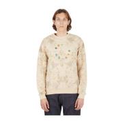 Grafische Crewneck Sweatshirt Virón , Beige , Heren