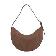 Essentiële Arnica Leren Hobo Tas Etro , Brown , Dames