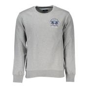 Grijze Sweatshirt met Geborduurd Logo La Martina , Gray , Heren