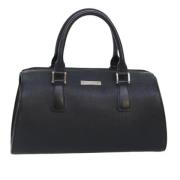 Pre-owned Leather handbags Burberry Vintage , Black , Dames