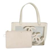 Pre-owned Leather handbags Chanel Vintage , White , Dames