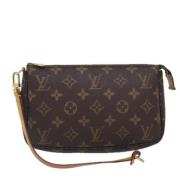 Pre-owned Canvas pouches Louis Vuitton Vintage , Brown , Dames