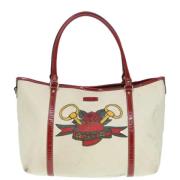 Pre-owned Canvas gucci-bags Gucci Vintage , White , Dames