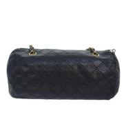 Pre-owned Leather chanel-bags Chanel Vintage , Black , Dames