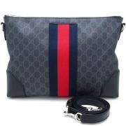 Pre-owned Canvas shoulder-bags Gucci Vintage , Blue , Dames