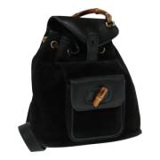 Pre-owned Leather backpacks Gucci Vintage , Black , Dames