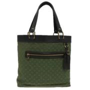 Pre-owned Canvas totes Louis Vuitton Vintage , Green , Dames