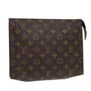 Pre-owned Canvas pouches Louis Vuitton Vintage , Brown , Dames