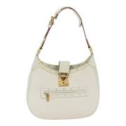 Pre-owned Leather shoulder-bags Louis Vuitton Vintage , White , Dames