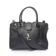 Pre-owned Leather handbags Yves Saint Laurent Vintage , Black , Dames