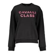 Zwarte dames sweater met lange mouwen Cavalli Class , Black , Dames