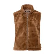 Stijlvolle Vest met W43Weste Ontwerp Frank Walder , Brown , Dames