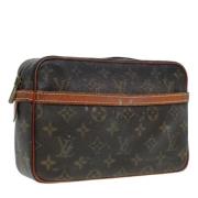 Pre-owned Canvas clutches Louis Vuitton Vintage , Brown , Dames