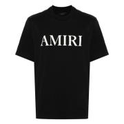 Zwart Logo Katoenen T-shirt Amiri , Black , Heren