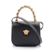 Pre-owned Leather handbags Versace Pre-owned , Black , Dames