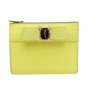 Pre-owned Leather wallets Salvatore Ferragamo Pre-owned , Yellow , Dam...